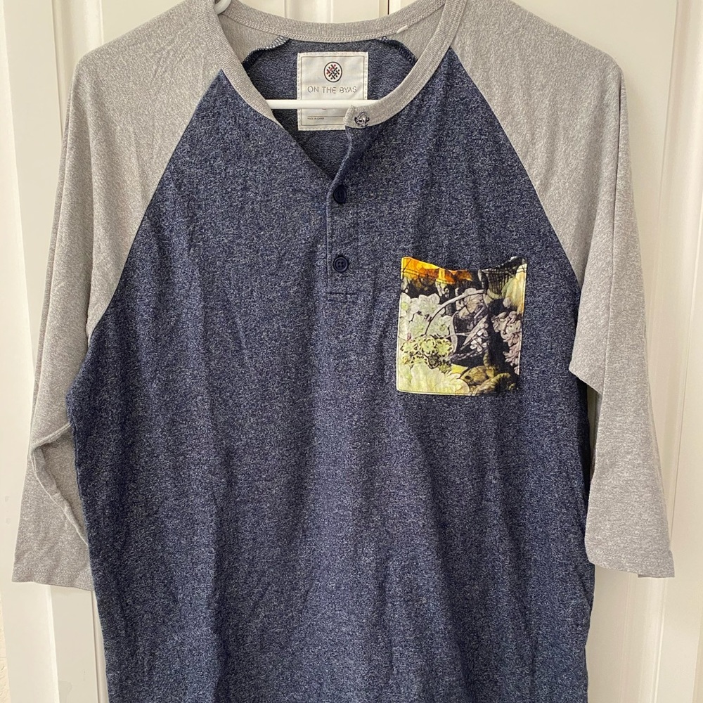 On the Byas 3/4 sleeve pocket tee